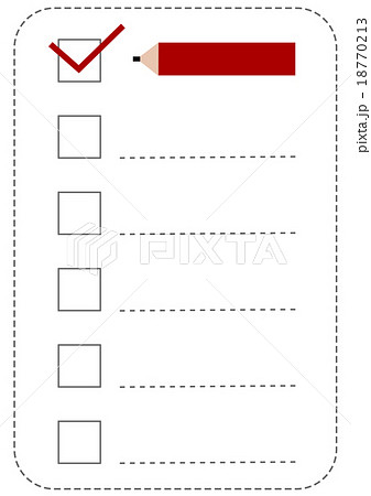 チェックリスト イラスト 赤のイラスト素材