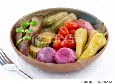 Small bowl with marinated vegetables 18770248