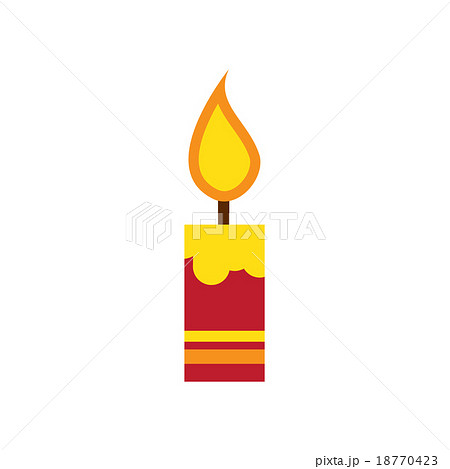 flat icon with long shadow Christmas candle 18770423