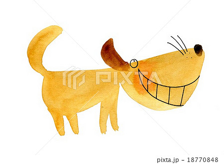 笑う犬のイラスト素材