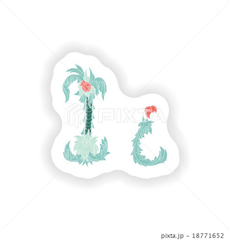 stiker Abstract letter I logo icon  in Blue 18771652