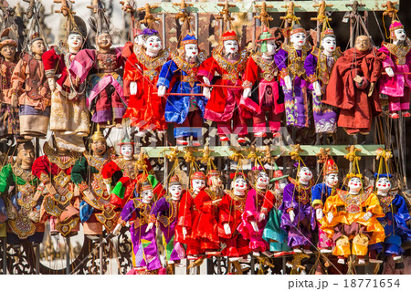 Puppet souvenir, Myanmar tradition dolls. 18771654