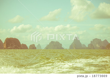 ocean landscape and clouds with islands, Phuket, 18773669