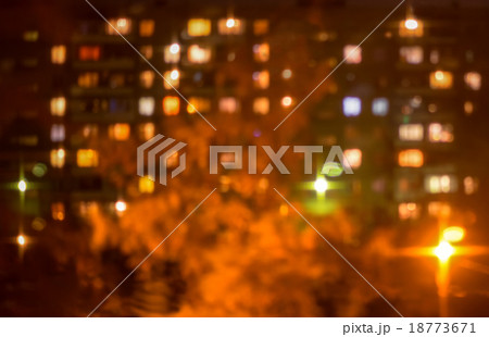 city blurring lights abstract square bokeh  18773671
