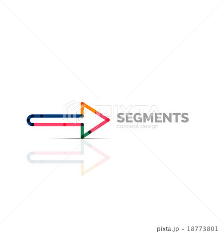 Arrow icon vector logo. Company branding element 18773801