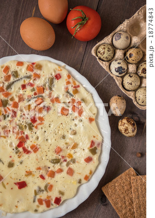 baked omelette dish 18774843