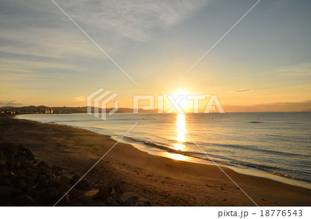 大森浜の日の出 大森浜の日の出 18776543