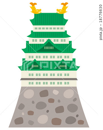 名古屋城のイラスト素材