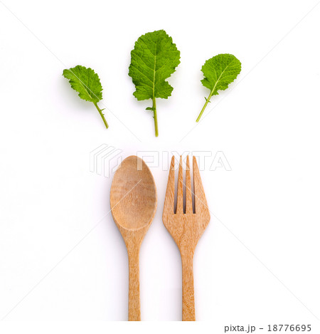 Healthy food concept fresh organic green leaves 18776695