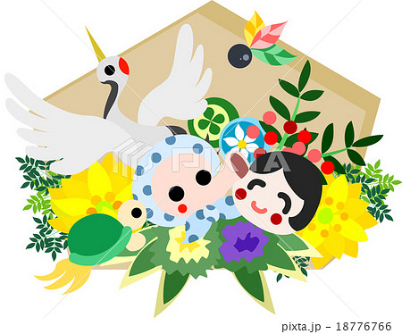 年賀状や 新年のお祝いに使える絵馬のイラストです のイラスト素材