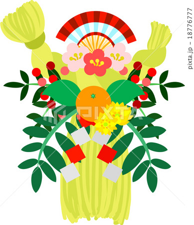 年賀状や 新年のお祝いに使えるしめ縄のイラストです のイラスト素材