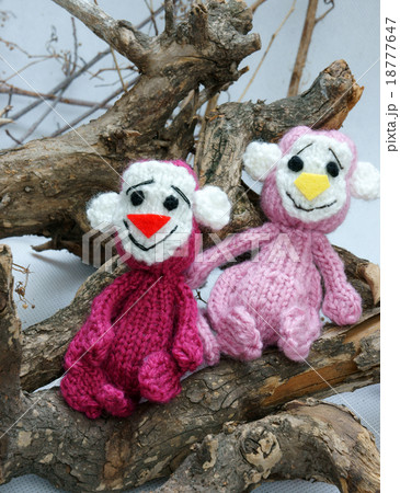 year of monkey, knitted toy, symbol, handmade 18777647