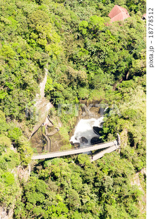 Pailon Del Diablo Waterfall Aerial Shot Pailon Del Diablo Waterfall Aerial Shot 18778512