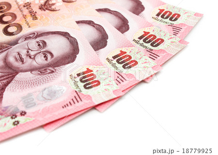 New version of hundred Thai bank notes  18779925