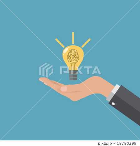 Light bulb at buisness man hand 18780299