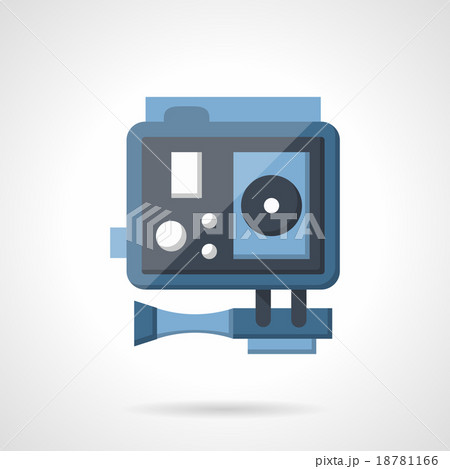 Blue action camera flat vetor icon 18781166