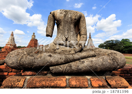 Old headless broken buddha statue at Thailand 18781396
