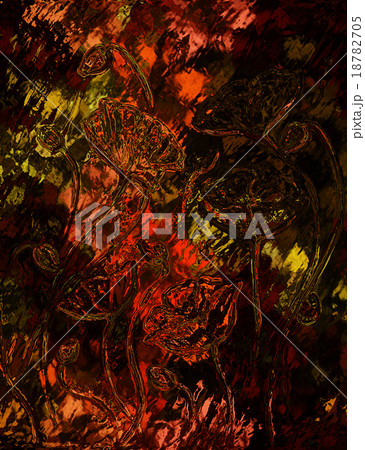 flower on abstract color background. and metal flower on abstract color background. and metal 18782705