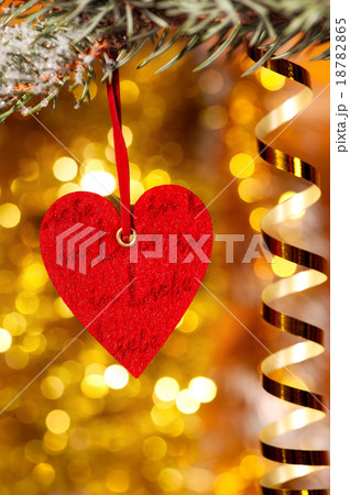 one heart on christmas fir tree branch 18782865