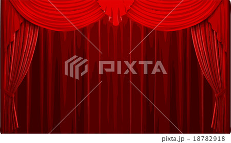 vector red velvet curtain stage 18782918