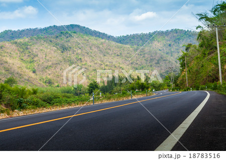 Road and mountain. Road and mountain. 18783516
