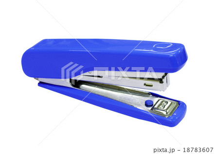 Navy blue stapler isolated on white 18783607