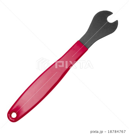 Red wrench isolated on white 18784767