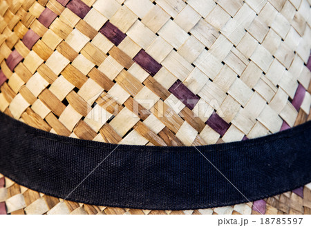Retro yellow straw hat 18785597
