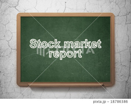 Banking concept: Stock Market Report on chalkboard 18786386