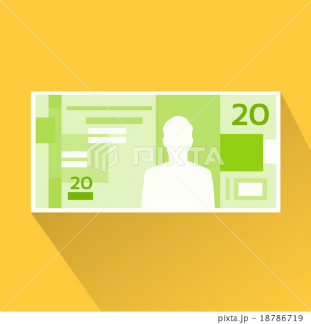 Brazilian Real Banknote Flat Design with Shadow 18786719
