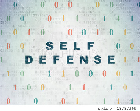 Safety concept: Self Defense on Digital Paper Safety concept: Self Defense on Digital Paper 18787369