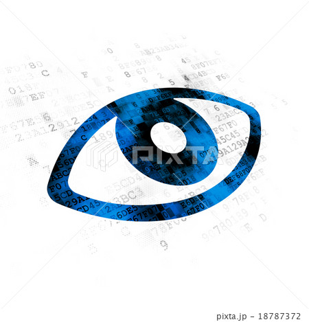 Protection concept: Eye on Digital background 18787372