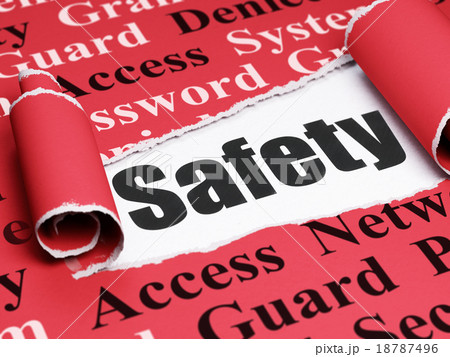 Privacy concept: black text Safety under the piece 18787496