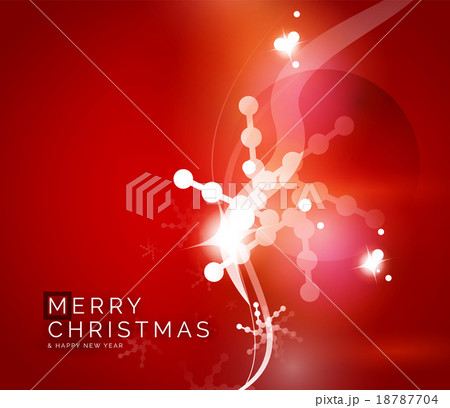 Holiday red abstract background, winter snowflakes 18787704