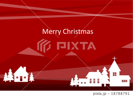 merry christmas background with houses, mountain 18788791