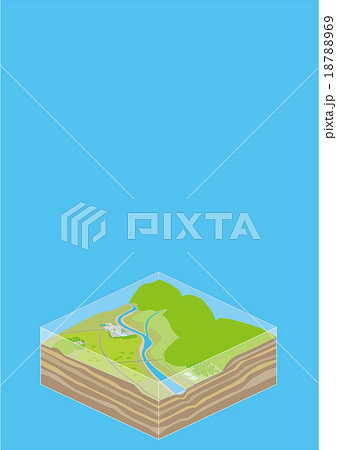 町並み ジオラマのイラスト素材