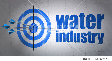 Industry concept: target and Water Industry on Industry concept: target and Water Industry on 18789450