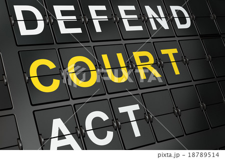 Law concept: Court on airport board background 18789514