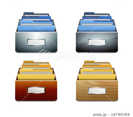 Vector File Cabinet with Documents 18790269