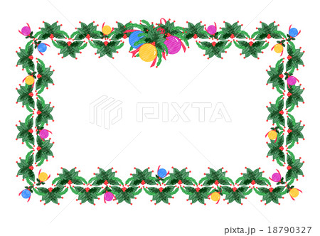 クリスマスフレーム（ピンク、イエロー、ブルーボール） 18790327
