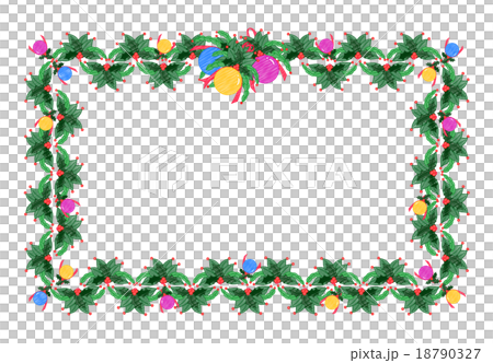 クリスマスフレーム（ピンク、イエロー、ブルーボール） 18790327