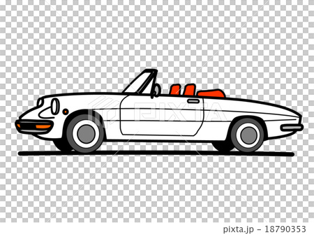 白いオープンカーのイラスト素材 [18790353] - PIXTA
