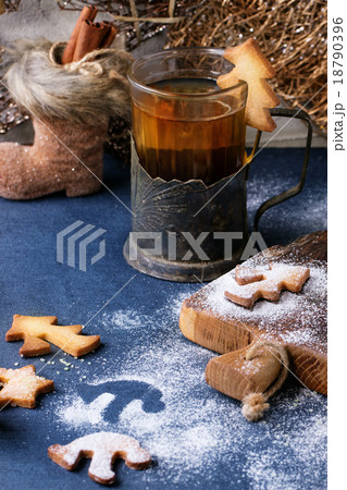 Shortbread Christmas cookies for cups 18790396