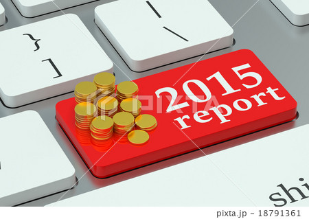 Financial Report 2015 concept on the keyboard 18791361