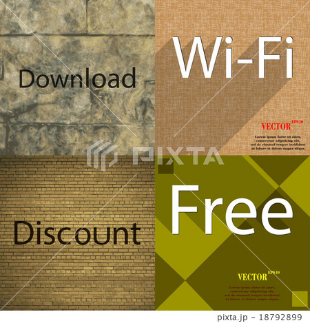 Set of the most popular web design icons on abstra Set of the most popular web design icons on abstra 18792899