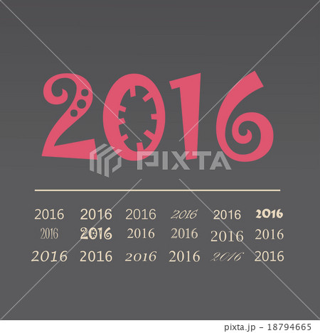 Vector set happy new year 2016 design Vector set happy new year 2016 design 18794665