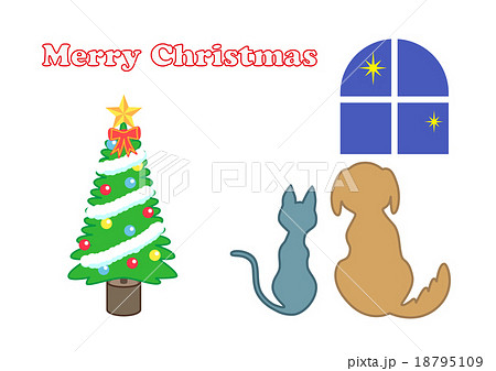 クリスマスカードDog&Cat04 18795109