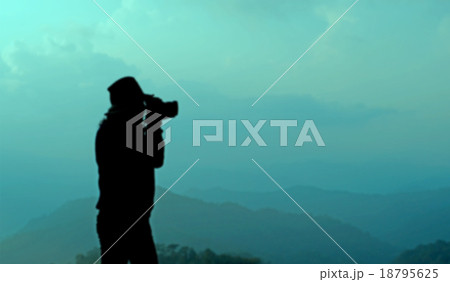 blurry silhouette photographer is taking photos blurry silhouette photographer is taking photos 18795625