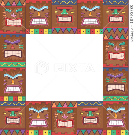 Tiki Mask Pattern Frame Tiki Mask Pattern Frame 18795730