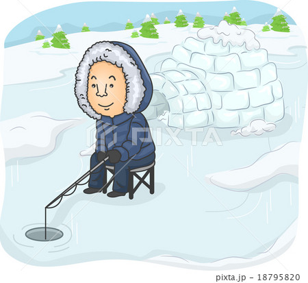 Man Igloo Fishing 18795820